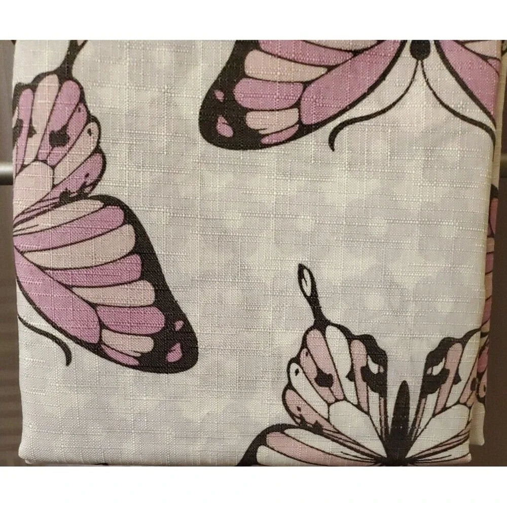 NWT Forever 21 Home Butterflies Shower Curtain‎ Polyester Fabric Purple & White